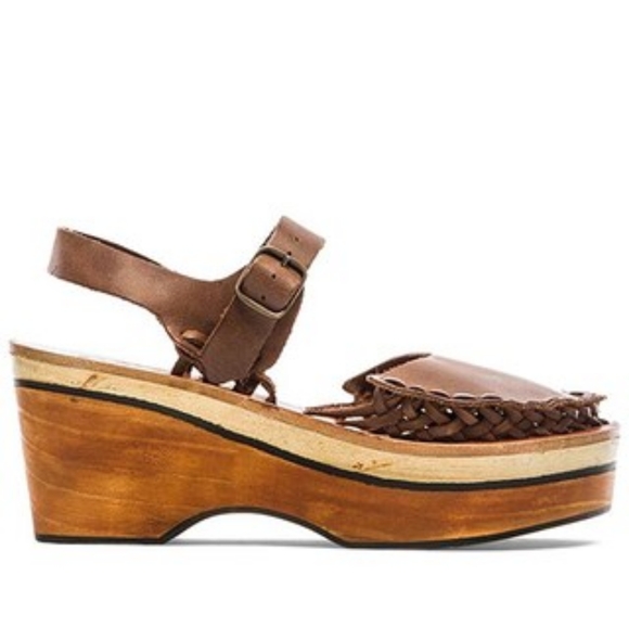 Free People Magnolia Slope Wooden Clogs platform wedge sandals shoes boho Hippie - Picture 8 of 16